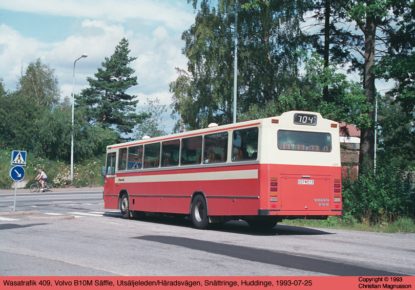 wa409_19930725.jpg - Även den här är SJ-färgad då den tidigare figurerat som SJ 3013. Dessförinnan hörde den till Nässjö Omnibus och hade där nummer 35.